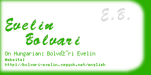 evelin bolvari business card